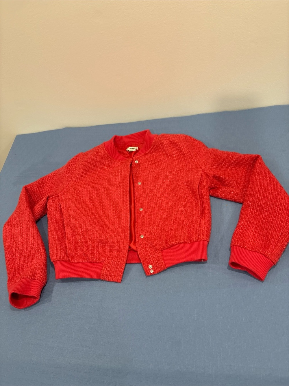 Jason Wu Women’s Bomber Jacket Coral With Satin Lining Size Medium